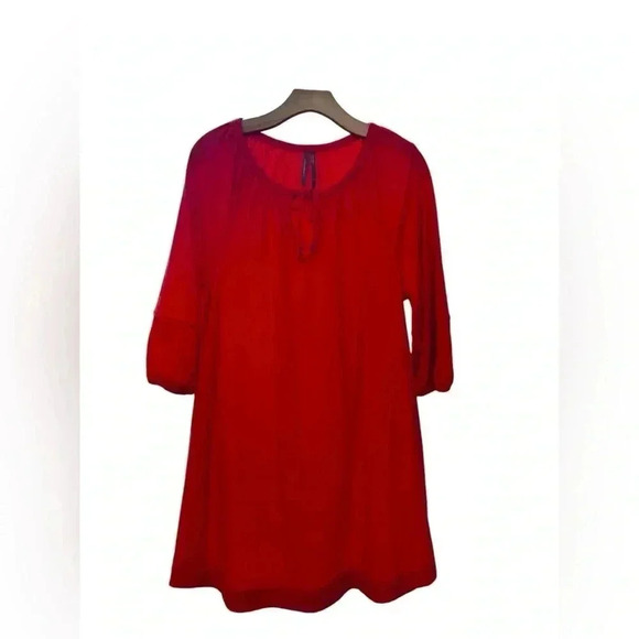 ANTHROPOLOGIE Orange Anais tunic dress Size S - Picture 4 of 16